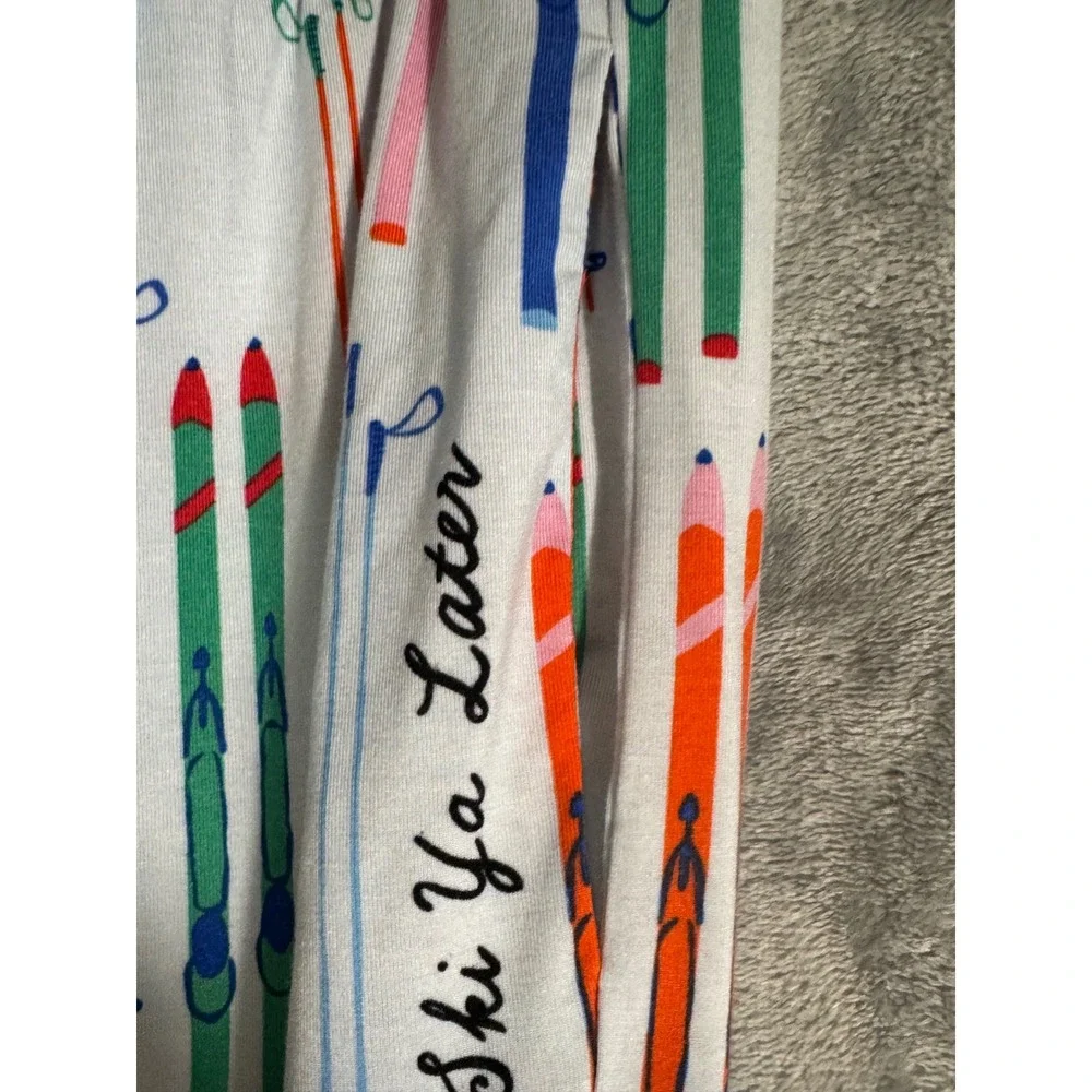 Anthropologie Emily Taylor Ski Ya Later Pajama Pants White Modal Large - Picture 4 of 10